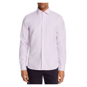 The Mens store Mens Purple Pinstripe Long Sleeve Button Down Casual Shirt S